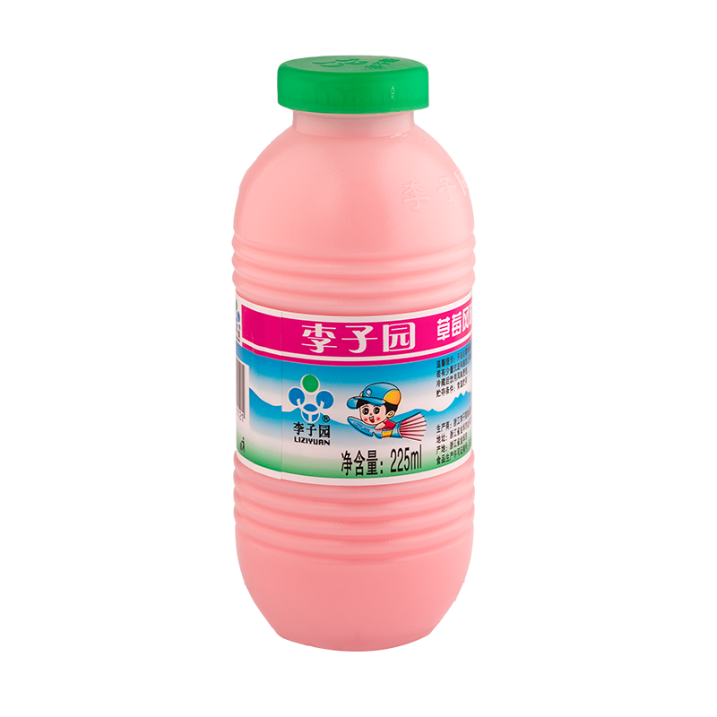 草莓风味乳饮料，单瓶净含量225ml